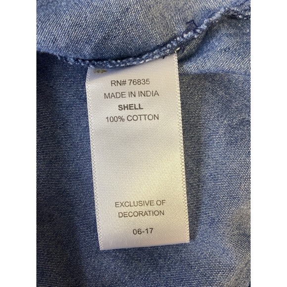 Mimi & Maggie Tranquil Garden Mariposa Denim Dress Baby Girl 3-6 Months - Picture 11 of 12